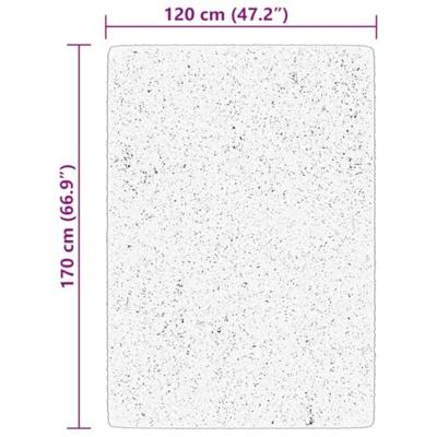 Vloerkleed HUARTE laagpolig zacht wasbaar 120x170 cm beige