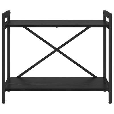 Boekenkast Zwart eiken 60 x 30 x 48.5 cm Bewerkt hout