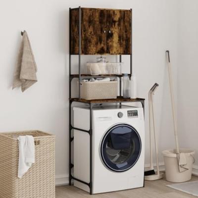 VidaXL Wasmachinekast 68x48,5x194 cm gerookt eikenkleurig VidaXL Wasmachinekast 68x48,5x194 cm gerookt eikenkleurig