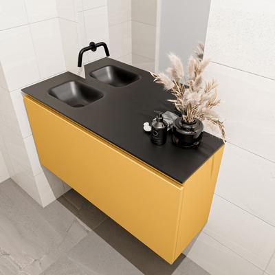 MONDIAZ OLAN 100cm toiletmeubel ocher. LEX wastafel urban links geen kraangat MONDIAZ OLAN 100cm toiletmeubel ocher. LEX wastafel urban links geen kraangat