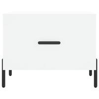 Salontafels 2 st 50x50x40 cm bewerkt hout wit - thumbnail