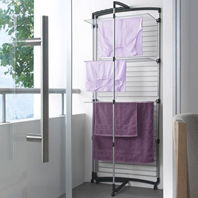 Metaltex Faro Droogtoren 38 m Drooglijn 4 Etages 64x69x171 cm Zilver/Zwart