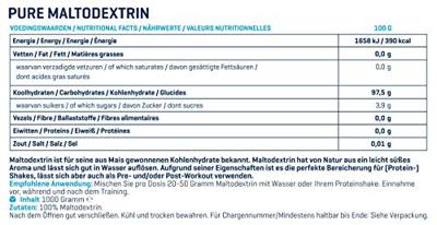 Maltodextrine Pure | Body & Fit | 1000 G - thumbnail