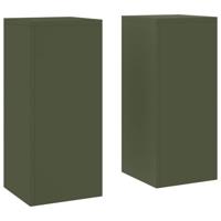 Plantenstandaard 2 pcs Olijfgroen 24 x 24 x 55 cm Staal - thumbnail