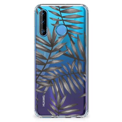 Huawei P30 Lite Case Leaves Grey Huawei P30 Lite Case Leaves Grey
