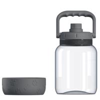 Asobu - The Barkley Dog Bowl – drinkfles van Tritan | lekvrij 1 liter met hondenkom grijs | ideaal voor wandelen, sport, fitness en wandelen - thumbnail