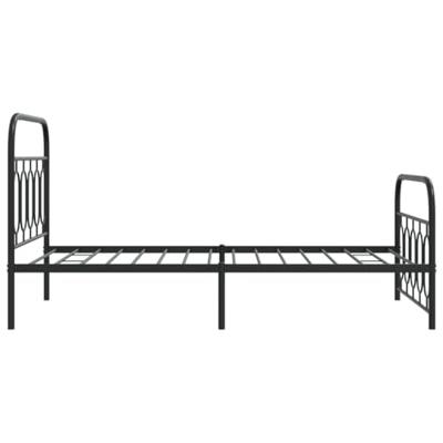 Bedframe met hoofd- en voeteneinde metaal zwart 107x203 cm Bedframe met hoofd- en voeteneinde metaal zwart 107x203 cm
