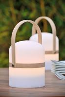 Lucide JOE - Oplaadbare Tafellamp Binnen/Buiten - Accu/Batterij - Ø 14,5 cm - LED Dimb. - 1x3W 3000K - IP44 - Wit - thumbnail