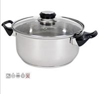 Braadpan stoofpan met deksel Ø 24cm RVS geschikt voor alle warmtebronnen 4 L - thumbnail