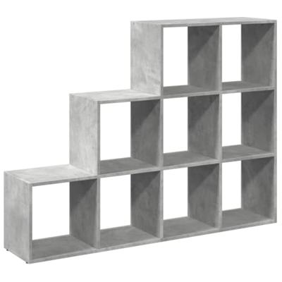 Kamerscherm / boekenkast 3-laags 137,5x29x103,5 cm hout grijs