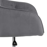 Bendt Bureaustoel 'Loren' Velvet, kleur Dark Grey - thumbnail