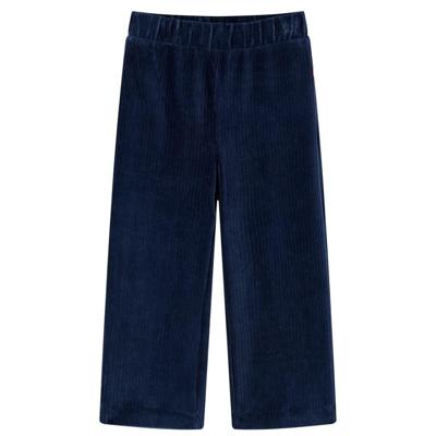 Kinderbroek 92 ribfluweel marineblauw
