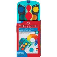 Faber Castell Waterverfdoos 12 kleuren + 1 tube wit Connector turquoise - thumbnail
