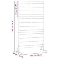 VidaXL Privacyscherm grijs 100 x 50 x 180 cm staal - thumbnail