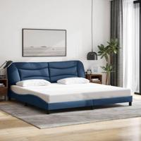 Bedframe zonder matras "Hvar" stof blauw 200x200 cm - thumbnail