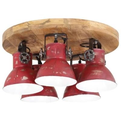 VidaXL Plafondlamp 25 w e27 50x50x25 cm verweerd rood