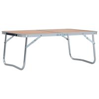 vidaXL Campingtafel inklapbaar 60x40 cm aluminium bruin - thumbnail