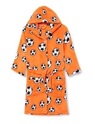 Kinderbadjassen met print-Oranje voetbal-146/152
