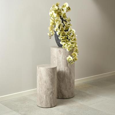 Bendt Zuil 'Flavian' Marmerlook, Set van 2 stuks, kleur Grijs