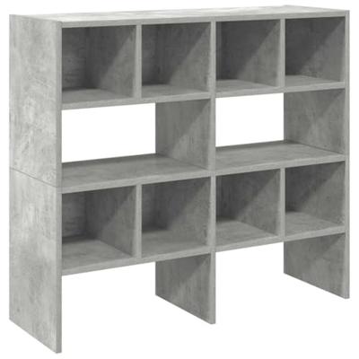 VidaXL Schoenenrekken 2 st stapelbaar 89,5x30x40 cm betongrijs VidaXL Schoenenrekken 2 st stapelbaar 89,5x30x40 cm betongrijs