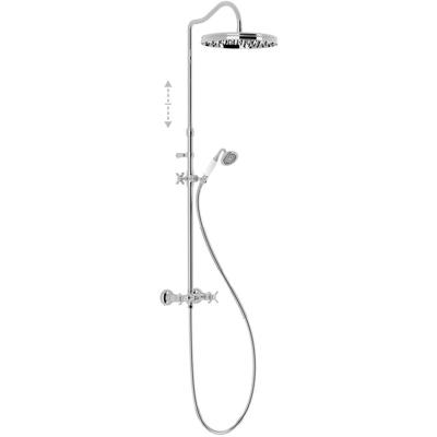 Doucheset Tres Classic Telescopische Glijstang Met Antikalk Handdouche Chroom Tres
