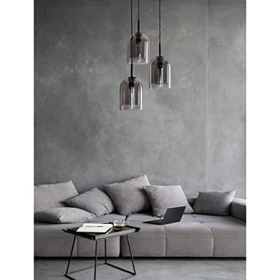 Lyora HanglampVelor 3-lichts zwart rond - 9236710