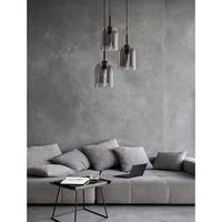 Lyora HanglampVelor 3-lichts zwart rond - 9236710 - thumbnail