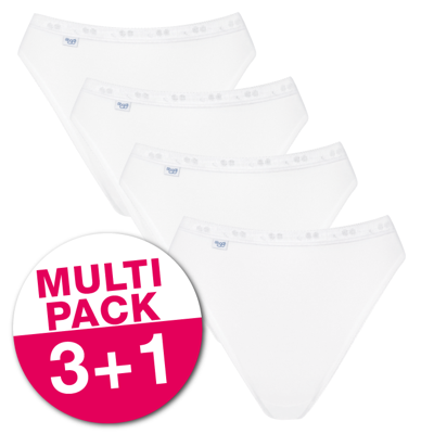 4-pack Basic Tai Slips dames - Hoog opgesneden dames onderbroeken - Wit vrouwen ondergoed