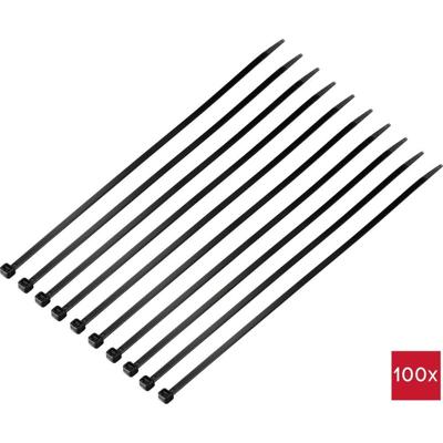 TRU COMPONENTS TC-12523700 Kabelbinder 300 mm 4.8 mm Zwart Bestand tegen kou 100 stuk(s)