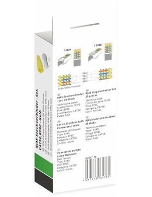 Quadrios RJ-45 connectorset CAT 5e Stekker, recht 25 stuk(s)