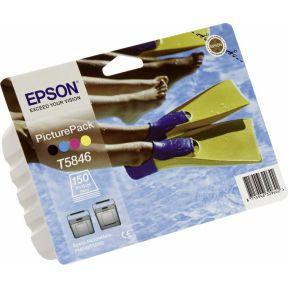 Inktcartridge + 150 vel 10x15 T584640 (C13T58464010)