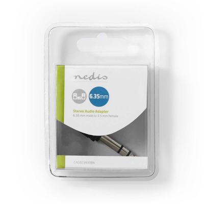 Nedis Stereo-Audioadapter | 6,35 mm Male | 3,5 mm Female | 1 stuks - CAGB23930BK CAGB23930BK