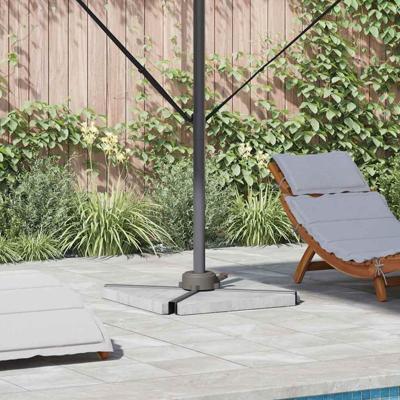 VidaXL Parasolvoet zilver 23 x 14 x 6 cm