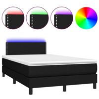Boxspring met matras en LED stof zwart 120x190 cm - thumbnail