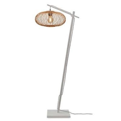 GOOD&MOJO Vloerlamp 'Cango' Bamboe, 150cm, kleur Wit/Naturel
