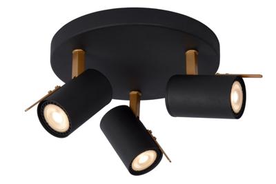Lucide GRONY - Plafondspot - LED Dim to warm - GU10 - 3x5W 2200K/3000K - Zwart Lucide GRONY - Plafondspot - LED Dim to warm - GU10 - 3x5W 2200K/3000K - Zwart