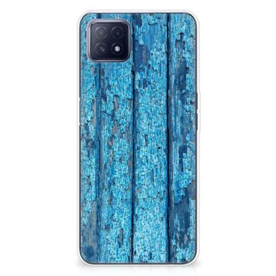 OPPO A53 5G | OPPO A73 5G | Bumper Hoesje | Wood Blue