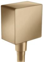 Muuraansluitbocht FixFit Square HansGrohe met Terugslagklep Geborsteld Brons - thumbnail