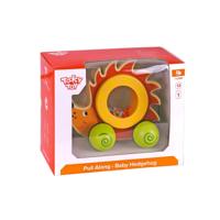 Tooky Toy Houten Trekfiguur Egel - 18 x 16 cm - Kleurrijk Trekspeelgoed - thumbnail