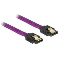DeLOCK SATA 6 Gb/s 30 cm violet kabel - thumbnail