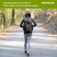 Mantona Luis Retro fotorugzak (met echt lederen applicaties, incl. regenhoes, flexibele indeling en laptopvak, geschikt voor 1x DSLR-camera, 3x lenzen en diverse fotoaccessoires) zwart - thumbnail
