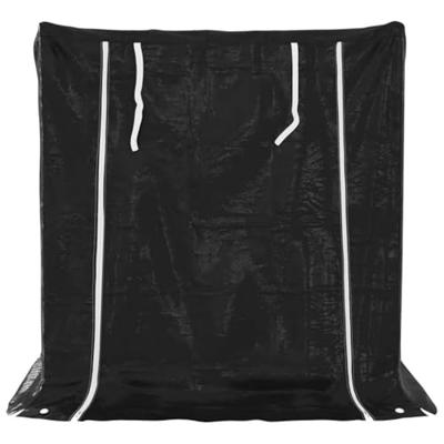 Haardhoutrek met regenhoes 100,5x100,5x110,5 cm staal