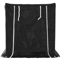 Haardhoutrek met regenhoes 100,5x100,5x110,5 cm staal - thumbnail