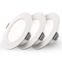 Set van 3 Georgia LED platte Inbouwspots wit - 3W 155lm - Rond - 4000K Neutraal Wit - Ø100 mm - IP20 voor binnen - Inbouwdiepte 25mm - thumbnail