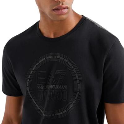 EA7 Emporio Armani Milano T-Shirt Heren Zwart - Maat XS - Kleur: Zwart | Soccerfanshop - thumbnail