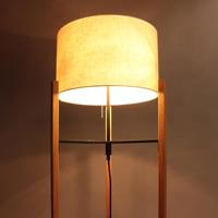 Fischer & Honsel SchemerlampShine-Wood met crème kap - 40484 - thumbnail