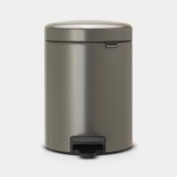 Brabantia newicon pedaalemmer 5l platinum - thumbnail