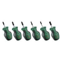 Bosch Set van 6 korte schroevendraaiers (voor krappe ruimtes PH/PZ/TX/Flat S2 staal hoge koppel magnetische punt) - thumbnail