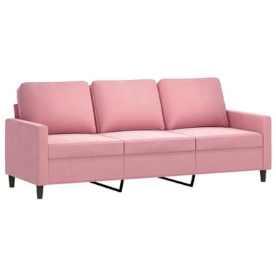 4-delige Loungeset met kussens fluweel roze