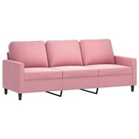 4-delige Loungeset met kussens fluweel roze - thumbnail
